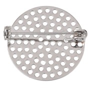 25.5 mm Round Screen Pin Holder for Decorating - Silver x1