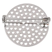 25.5 mm Round Screen Pin Holder for Decorating - Silver x1