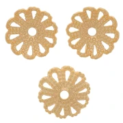 7 mm Filigree Beads caps - Gold x20