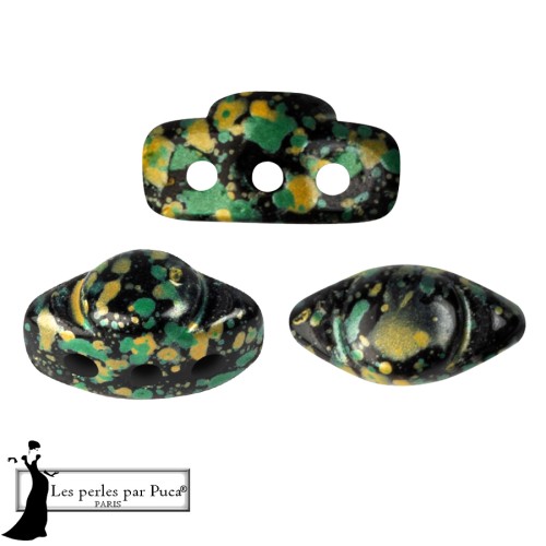 Volos® Glass Beads by Puca® 4x8 mm - Enamel Green x10g