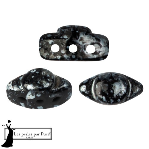 Volos® Glass Beads by Puca® 4x8 mm - Enamel Grey x10g
