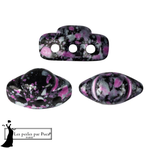 Volos® Glass Beads by Puca® 4x8 mm - Enamel Pink x10g