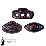 Jet - Volos® Glass Beads by Puca® 4x8 mm - Enamel Purple and Red x10g Volos® Glass Beads by Puca® 4x8 mm - Enamel Purple and Red x10g