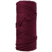 2 mm Cotton Cord Spool for Macramé - Garnet x 100 m