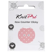 Clicky 4 cm Manual Stitch Counter - Knitpro - Pink - White x1