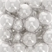Gift - Beads without holes - mini balls, 3 mm - Fine silver plated x100