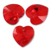 Swarovski Heart 6228 14.4 x 14 mm Light Siam x1