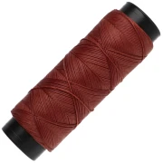 Slam Cord Waxed Polyester Flat Cord for Micro Macramé, 0.6 mm - Auburn, 100 m