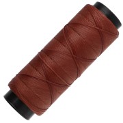 Slam Cord Waxed Polyester Flat Cord for Micro Macramé, 0.8 mm - Auburn, 100 m