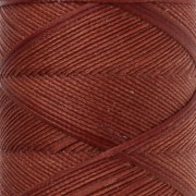 Slam Cord waxed polyester flat cord for micro macramé, 1 mm - Auburn, 100 m