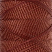 Slam Cord waxed polyester flat cord for micro macramé, 1 mm - Auburn, 100 m
