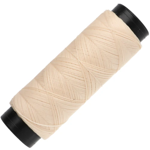 Slam Cord Waxed Polyester Flat Cord for Micro Macramé, 0.6 mm - Bisque, 100 m