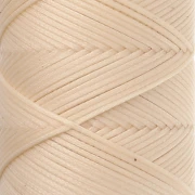 Slam Cord Waxed Polyester Flat Cord for Micro Macramé, 1 mm - Beige, 100 m