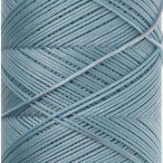 Slam Cord Waxed Polyester Flat Cord for Micro Macramé, 0.6 mm - Light Blue, 100 m