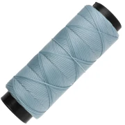 Slam Cord Waxed Polyester Flat Cord for Micro Macramé, 0.8 mm - Light Blue, 100 m
