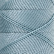 Slam Cord Waxed Polyester Flat Cord for Micro Macramé, 0.8 mm - Light Blue, 100 m