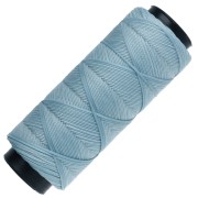 Slam Cord Waxed Polyester Flat Cord for Micro Macramé, 1 mm - Light Blue, 100 m