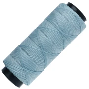 Slam Cord Waxed Polyester Flat Cord for Micro Macramé, 1 mm - Light Blue, 100 m