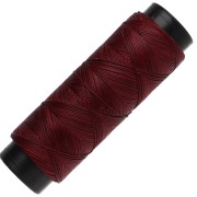Slam Cord Waxed Polyester Flat Cord for Micro Macramé, 0.6 mm - Garnet, 100 m