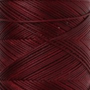 Slam Cord Waxed Polyester Flat Cord for Micro Macramé, 0.6 mm - Garnet, 100 m