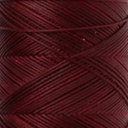 Slam Cord Waxed Polyester Flat Cord for Micro Macramé, 0.6 mm - Garnet, 100 m