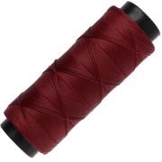 Slam Cord Waxed Polyester Flat Cord for Micro Macramé, 0.8 mm - Garnet, 100 m