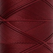 Slam Cord Waxed Polyester Flat Cord for Micro Macramé, 0.8 mm - Garnet, 100 m