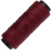 Slam Cord Waxed Polyester Flat Cord for Micro Macramé, 1 mm - Garnet, 100 m