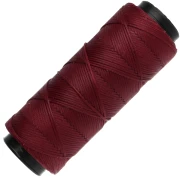 Slam Cord Waxed Polyester Flat Cord for Micro Macramé, 1 mm - Garnet, 100 m