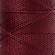 Slam Cord Waxed Polyester Flat Cord for Micro Macramé, 1 mm - Garnet, 100 m