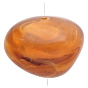 Apricot - 12x15 mm nugget beads made of translucent resin - Marbled apricot x6 12x15 mm nugget beads made of translucent resin - Marbled apricot x6