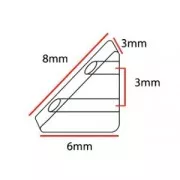 Tango 2-hole 6mm Crystal  x10g