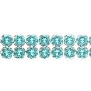 Swarovski Crystal Mesh 40001, 2 rows, 5.3 mm, Reinvented Caribbean Green Gold, 5 cm