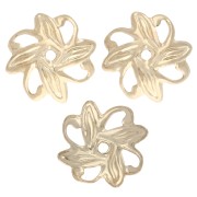 Handcrafted Beads Caps, 10 mm - Gold x20