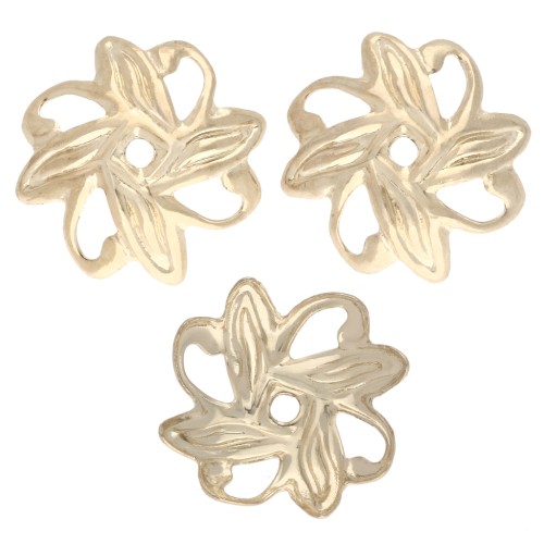 Handcrafted Beads Caps, 10 mm - Gold x20