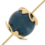 Handcrafted Beads Caps, 10 mm - Gold x20