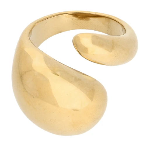 Wide Double-Curved Ring - Size 52 - Gold-Plated 304 Stainless Steel x1