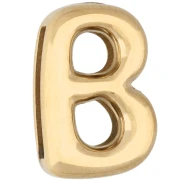 14x9 mm Letter Earring Back - B - for 10 mm Ribbon - 304 Stainless Steel, Gold-Plated x1