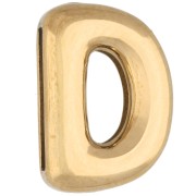 Letter - 14x10 mm Letter Earring Back - D - for 10 mm ribbon - 304 Stainless Steel, Gold-Plated x1 14x10 mm Letter Earring Back - D - for 10 mm ribbon - 304 Stainless Steel, Gold-Plated x1