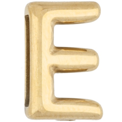 14x9 mm Letter Earring Back - E - for 10 mm Ribbon - 304 Stainless Steel, Gold-Plated x1