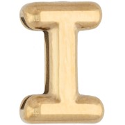 Letter - 14x9.5 mm Letter Earring Back - I - for 10 mm ribbon - 304 Stainless Steel, Gold-Plated x1 14x9.5 mm Letter Earring Back - I - for 10 mm ribbon - 304 Stainless Steel, Gold-Plated x1