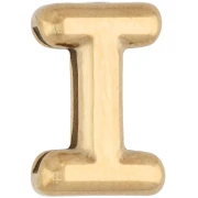 14x9.5 mm Letter Earring Back - I - for 10 mm ribbon - 304 Stainless Steel, Gold-Plated x1