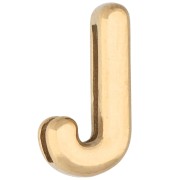 Letter - Letter-shaped earring back, 14.5 x 7.5 mm - J - for 10 mm ribbon - 304 stainless steel, gold-plated x1 Letter-shaped earring back, 14.5 x 7.5 mm - J - for 10 mm ribbon - 304 stainless steel, gold-plated x1