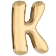 14x9 mm Letter Earring Back - K - for 10 mm ribbon - 304 Stainless Steel, Gold-Plated x1