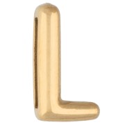 Letter - 14x7.5 mm Letter Earring Back - L - for 10 mm ribbon - 304 Stainless Steel, Gold-Plated x1 14x7.5 mm Letter Earring Back - L - for 10 mm ribbon - 304 Stainless Steel, Gold-Plated x1