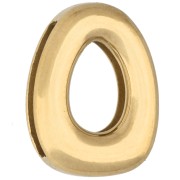 Letter - 14x10 mm Letter Earring Back - O - for 10 mm Ribbon - 304 Stainless Steel, Gold-Plated x1 14x10 mm Letter Earring Back - O - for 10 mm Ribbon - 304 Stainless Steel, Gold-Plated x1