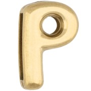 Letter - 14x9 mm Letter Earring Back - P - for 10 mm ribbon - 304 Stainless Steel, Gold-Plated x1 14x9 mm Letter Earring Back - P - for 10 mm ribbon - 304 Stainless Steel, Gold-Plated x1