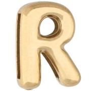 Letter - 14x10 mm Letter Earring Back - R - for 10 mm Ribbon - 304 Stainless Steel, Gold-Plated x1 14x10 mm Letter Earring Back - R - for 10 mm Ribbon - 304 Stainless Steel, Gold-Plated x1