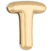 14x11.5 mm Earring back - T - for 10 mm ribbon - 304 Stainless Steel, Gold-Plated x1