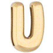 14x11 mm Earring back - U - for 10 mm Ribbon - 304 Stainless Steel, Gold-Plated x1